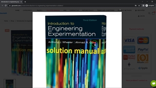 Introduction to engineering experimentation 3rd edition Anthony Wheeler solution manual pdf
