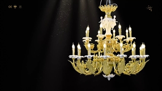 لوستر بزرگ کلاسیک پارس لوستر فراهانی 24 شعله