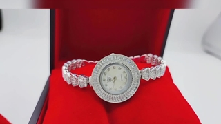 ساعت نقره جواهری زنانه