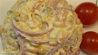 طرز تهیه سالاد لوبیا سفید (مجله پاورقی)