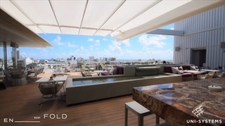 ویدیویی از نحوه باز شدن و بسته شدن سقف متحرک رستوران