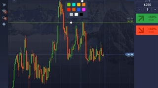 رسم خطوط حمایت مقاومت افقی ( خطوط لگدزن به نمودار) در پاکت آپشن و شکار لحظه تغییر جهت Pocket Option