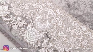 فرش ۱۲۰۰ شانه گل برجسته زمینه صدفی طلاکوب افرند