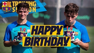 تمرین جمعه بارسلونا ; ادامه آماده سازی گمپر و تبریک تولد گاوی !