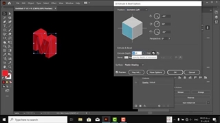 آموزش ترسیم حرف M سه بعدی و مکعبی شکل در ایلاستریتور