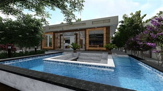 نورپردازی باغ ویلای 1000 متری | باغ گستر