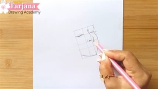 آموزش نقاشی چهره دختری که پروانه 