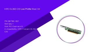 کارت رایزر سرور اچ پی HPE DL360 Gen10 Low Profile Riser Kit با پارت نامبر 867982-B21