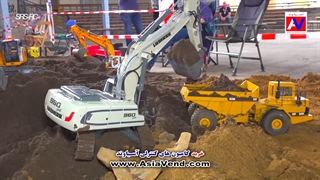 بیل مکانیکی هیدرولیک آرسی - تریلی کنترلی اسباب بازی حرفه ای شارژی و ماشین آلات راهسازی