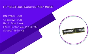 رم سرور اچ پی  HPE 16GB Dual Rank x4 PC3-14900Rبا پارت نامبر 708641-B21