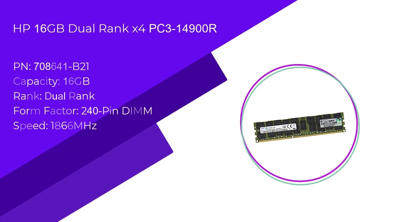 HP 726720-B21 - HP 16GB (1x16GB) Dual Rank LR DDR4-2133 Memory Kit by HP