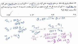 تدریس خصوصی شیمی کنکور / استاد نباتی / تکنیک حل سوالات انحلال پذیری شیمی دهم