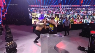 مسابقه رومن رینز و کوین اونز در royal rumble 2021 سر کمربند universal title