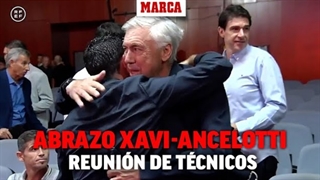 ژاوی و آنچلوتی یکدیگر را در آغوش گرفتند