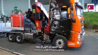 اسباب بازی تریلی کنترلی و ماشین آلات راهسازی آرسی