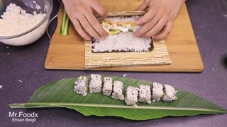طرز تهیه سوشی میگو با مسترفود