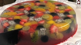 طرز تهیه کیک میوه ای ژله ای