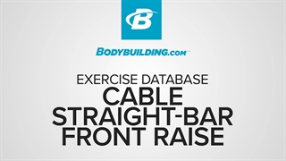 کشیدن سیم کش از پایین به بالا دست‌ها صاف Cable Straight-Bar Front Raise