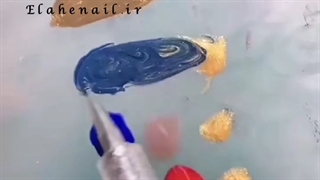 طراحی ناخن با ترکیب رنگ لاکژل