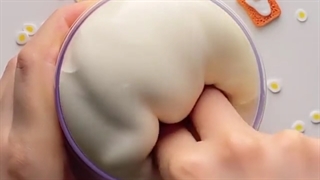 اسلایم کیوت جدید::اسلایم تخم مرغی کیوت::اسلایم خامه ای پفکی::اموزش ساخت اسلایم