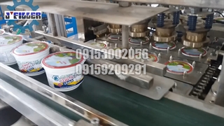 دستگاه بسته بندی کشک لیوانی | خرید دستگاه بسته بندی | ماشین سازی جی 09159209291