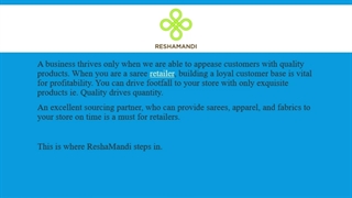 ReshaMandi’s ReshaWeaves Saree Sourcing Festival at Bengaluru