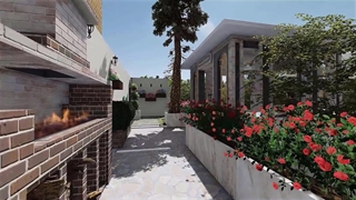 طراحی فضای سبز حیاط خانه مسکونی شهرضا | باغ گستر