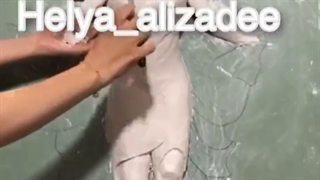 هلیا علیزاده گچبری مدرن فرشته