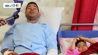 سخنان عباس لری گویینی مجروح و پدر شهید علی اصغر گویینی در شاهچراغ شیراز