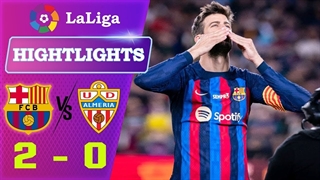 خلاصه بازی بارسلونا 2-0 آلمریا ; آخرین بازی پیکه ( 14 آبان 1401 )