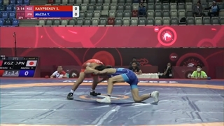 Round 3 FS - 38 kg: S. KAIYPBEKOV (KGZ) v. Y. MAEDA (JPN)
