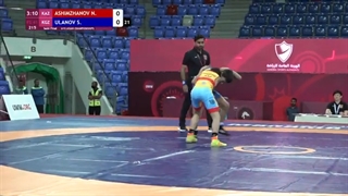 1/2 FS - 41 kg: N. ASHIMZHANOV (KAZ) v. S. ULANOV (KGZ)
