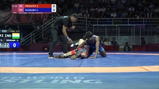 BRONZE FS - 60 kg: S. PIRDAYEH (IRI) v. S. SOURABH (IND)