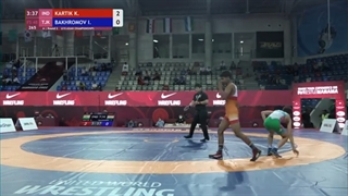 Round 2 FS - 48 kg: K. KARTIK (IND) v. I. BAKHROMOV (TJK)