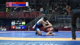 1/4 FS - 60 kg: D. KIM (KOR) v. S. SOURABH (IND)