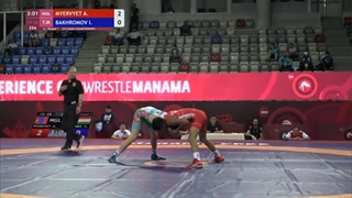 Round 1 FS - 48 kg: A. MYERVYET (MGL) v. I. BAKHROMOV (TJK)