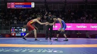 BRONZE FS - 65 kg: T. MUNKHBAT (MGL) v. Y. TAKIZAWA (JPN)
