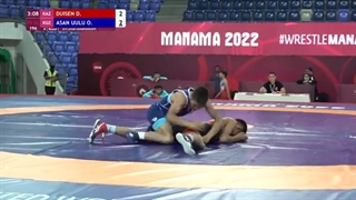 Round 1 FS - 52 kg: D. DUISEN (KAZ) v. O. ASAN UULU (KGZ)