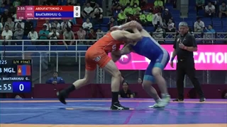 1/4 FS - 71 kg: J. ABDUFATTOKHO (UZB) v. G. BAATARKHUU (MGL)