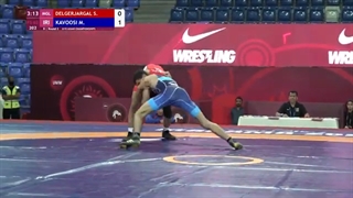 Round 2 FS - 62 kg: S. DELGERJARGAL (MGL) v. M. KAVOOSI (IRI)