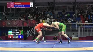 Repechage FS - 92 kg: S. POYONOV (UZB) v. O. HOJALYYEV (TKM)
