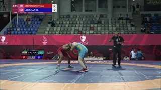 1/2 FS - 75 kg: A. RAHIMIGHAHYA (IRI) v. M. ALIKHAN (KAZ)