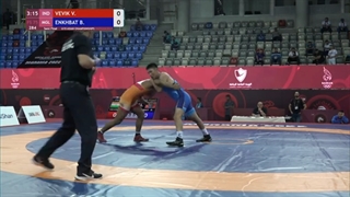 1/2 FS - 75 kg: V. VEVIK (IND) v. B. ENKHBAT (MGL)