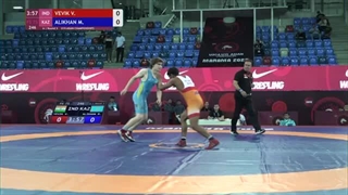 Round 3 FS - 75 kg: V. VEVIK (IND) v. M. ALIKHAN (KAZ)