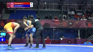 1/4 FS - 110 kg: P. DESHMUKH (IND) v. Y. KASSIMBEK (KAZ)