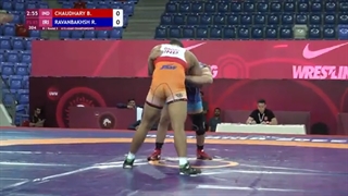 Round 2 FS - 85 kg: B. CHAUDHARY (IND) v. R. RAVANBAKHSH (IRI)