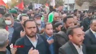 تشییع شهید امنیت حسن براتی در زادگاهش کاشمر