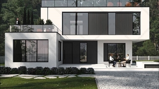 نقشه ویلای مدرن دوبلکس در قوچان