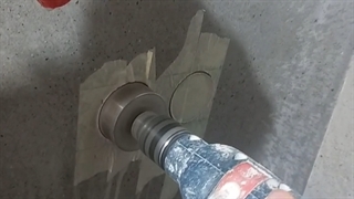 برش اسلب جای پریز با گردبر