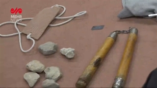 14010901: محتویات کوله‌پشتی یک اغتشاشگر در بجنورد